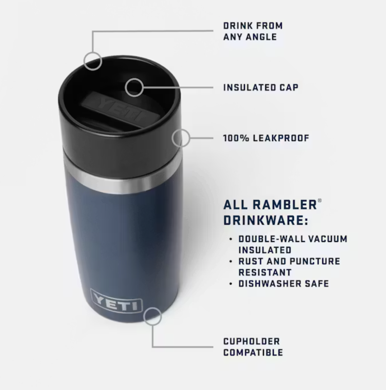 *NEW LOGO* Mini Yeti® 12 oz. Travel Bottle - Image 8