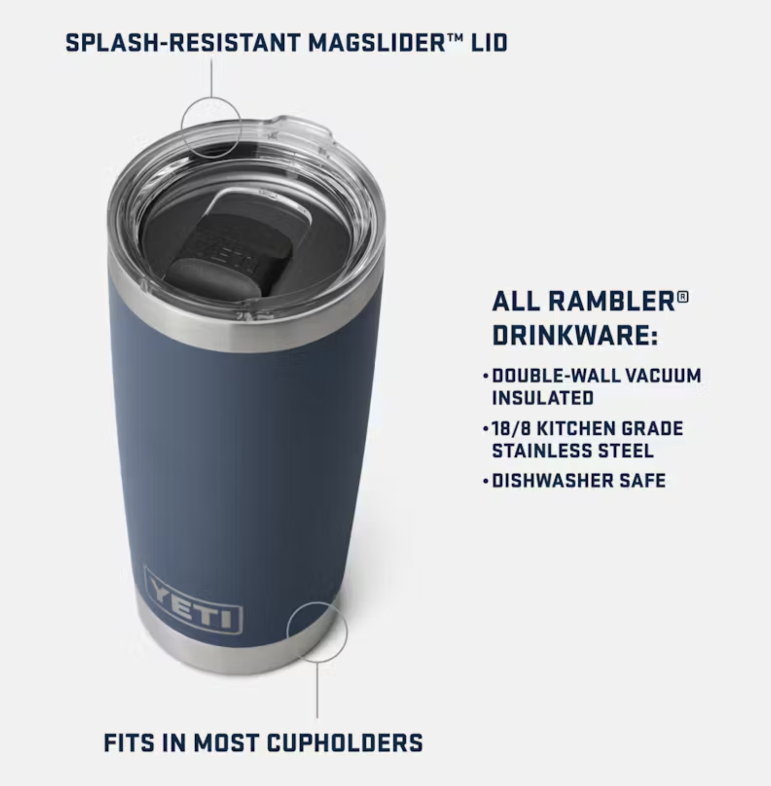 *NEW LOGO* Opposing Bases 20oz YETI® Tumbler - Image 4